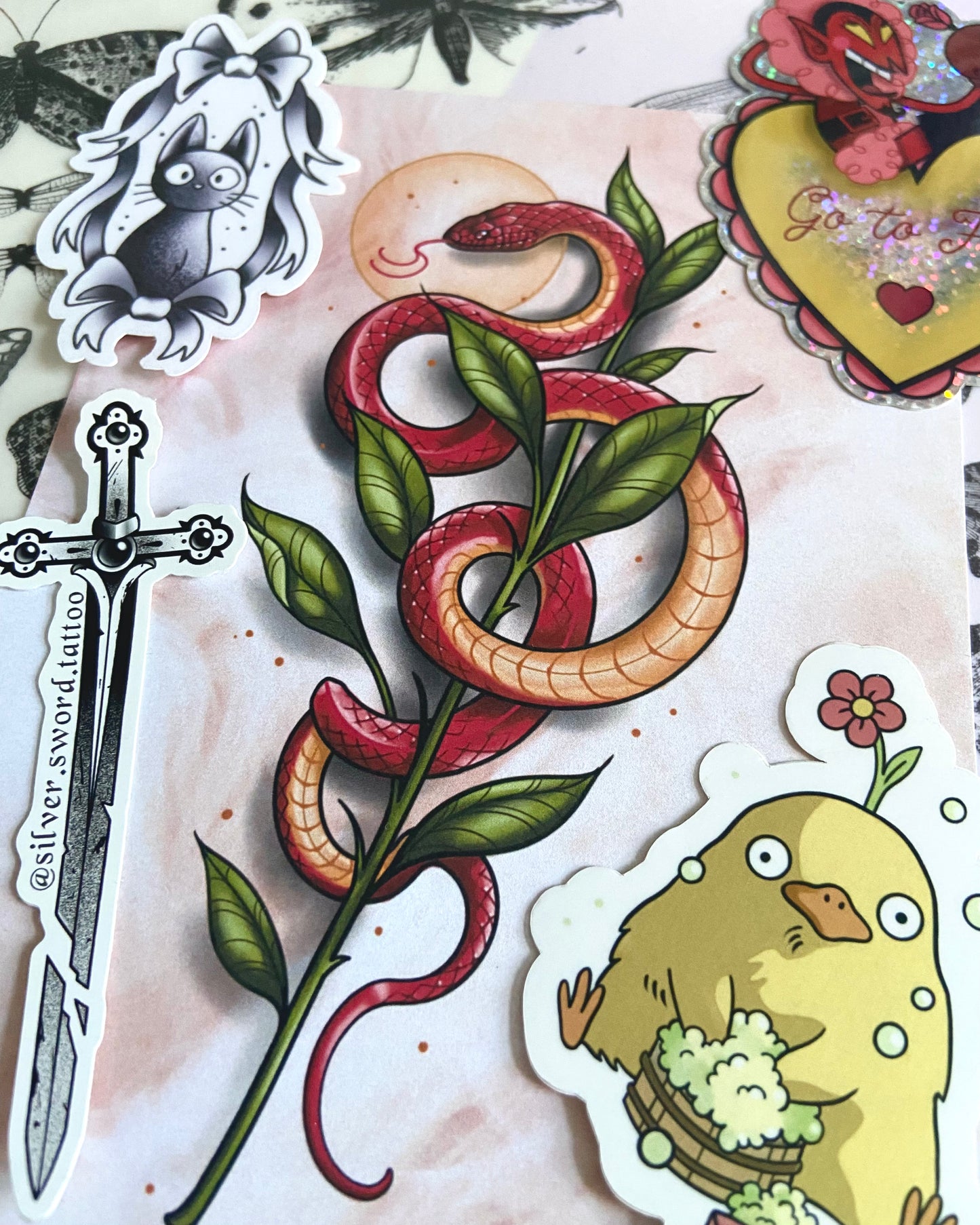 Neon Sword Tattoo